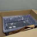 MIXC 10 Pack Humidity Dome 7" Tall Extra Strength, 1020 Growing Trays Cover, Propagation Seed Cloning Lid Vented for 10 x 20 Inch Flat Tray and Seed Starting Germination, Black