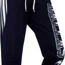 Womens City Classic Fleece Lounge Sweatpants Jogger Pants - Navy & Grey (Blue, XXL)