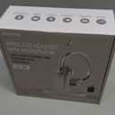 Wireless Headset with Mic for Work, Bluetooth Headset with Microphone, AI Noise Canceling Mic & USB Dongle, Wireless Headphones with Mic Mute & Charging Base for Office/Call Center/Laptop/Zoom (Champagne Gold & White)