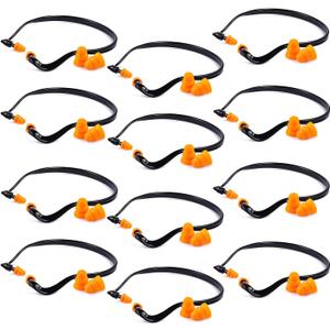 Sumind 24 Pieces Banded Ear Plugs Hearing Bands Banded Ear Band Plug Shooting Reusable Construction Protection Silicone Replacement Pods for Work Sleeping Concerts, Motor Sport Racing