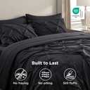 Bedsure Twin XL Comforter Set - Extra Long 5 Pieces Dorm Bedding Sets, GentleSoft Pinch Pleat Black Bed in a Bag with Pintuck Comforters, Sheets, Pillowcase & Sham