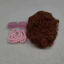 Mrs. Roper Wig with Necklace and Earrings and Glasses Short Curly Women Cosplay Wigs for Mrs. Roper Pub Crawl Party Halloween Daily Wear Wigs (Light brown)