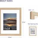 11x14 Poster Frame, Display Pictures 8X10 with Mat or 11x14 Without, Wall Hanging Frames, Natural Oak, 3 Pack