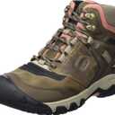 KEEN womens Women's - Ridge Flex Mid Height WaterproofHiking Boots (8.5, Timberwolf/Brick Dust)