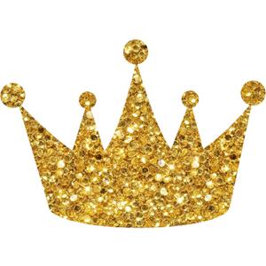 Geelin 47" Princess Crown Cardboard Cutout Stand up Gold Princess Birthday Party Decoration Life Size Photo Booth Props for Birthday Sign Backdrop Background Party Supplies