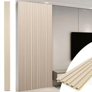 Art3d WPC Slat Wall Panels, 8-Pack 108 x 6 Inch 3D Wall Accents for Interior Wall Decor, Living Room, Bedroom, Oak