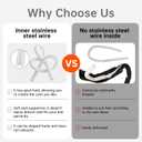 2 x heatless curls overnight hair curlers to sleep in Silk Curl Rod Headband for Long Hair Foam Curly Ribbon Styling Tool (Pink，Satin)