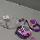 Retractable Dog Leash Automatic Telescopic Tractor Dog Tape, Pet Tape 16 FT Durable and Convenient, with Folding Bowl, Dispenser, Rubbish Bags, Suitable for Small and Medium Dogs (Purple Set)