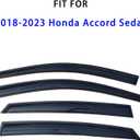 Window Visors Deflectors for Honda Accord Sedan 2018-2023,4PCS Smoke Rain Guards | Outside Channel Vent Visors,Fits 18 19 20 21 22 23 Accord Sport/LX/EX/Touring/EX-L/Prime/Hybrid