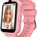 4G Kids Smart Watches Girls with GPS Tracker, Kids Cell Phone Watch with Video & Voice Calling Texting Alarm SOS Calculator Pedometer Camera School Mode Math Game, Smart Watch for Girls Age 6-15(Pink)