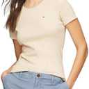 Tommy Hilfiger Womens Short Sleeve Logo T-Shirt (X-Small)