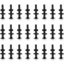 Zonon 25 Sets 1/4-20 x 1-1/2" Stainless Steel Carriage Bolts and Nuts Kit Round Head Square Neck Carriage Bolts Screws and Hex Nuts and Flat Washers, Stainless 18-8 Full Thread Coverage (Black)