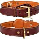 Genuine Leather Dog Collar | Padded, Full Grain, Heavy Duty, Comfortable, Strong | Best for Pups, Small, Medium, Large & XL Breeds (Small (Fit Neck Size 11.5"-14.5"), Dark Brown)