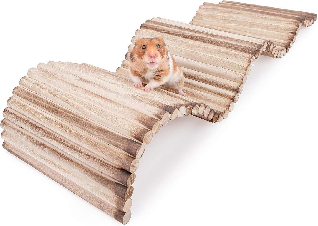 Niteangel Small Animal Climbing Toys - Suspension Bridge Ladder for Hamsters Gerbils Mice Rats Guinea Pigs or Other Small Pets (23.6'' x 7.8'')