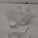5 Pcs 16oz Glass Milk Bottles with Lids Small Milk Bottles Container with Lid for Refrigerator Storage Reusable Glass Bottles for Homemade Almond Milk Coffee Creamer Parties Breakfast Wedding Picnic