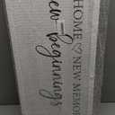 Foutcheou New Home New Memories New Beginnings Wall Decor 32x12 White