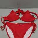 BMJL Womens Bikini Sets Sexy Two Piece Halter Swimsuits String Cutout Bathing Suit Swim Suits 2025 (Medium, Red49)