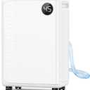 PLUSCENT 32 Pint Dehumidifier for Basement, 2500 sq.ft Dehumidifiers for Home with Drain Hose, 3 Modes, Auto Defrost, 24H Timer, Quiet Smart Humidity Control for Large Room, Bedroom, Bathroom, RV