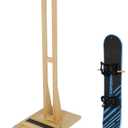 Adjustable Snowboard Stand Racks, Sturdy Freestanding Snowboard Rack with Floor-Standing Design,Vertical Showcase for Home and Business, Beech Wood, 1PCS