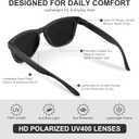 Polarized Sunglasses for Men and Women - Classic Fashion Sun Glasses Lightweight Shades for Driving Fishing Golf (A2 Black/Ice Blue Mirrored/White Mirrored)