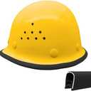 Pack of 2, Full Brim Hard Hat Guard 39.3 Inch, HardHat Accessories, Strengthen Helmet Protection Edge Trim, Black