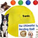 Herding Ball for Dogs, for Australian Shepherd, for Cattle, for Border Collie, for Blue Heelers & Other Medium to Large Dogs, Herding Dog Ball, Herding Dog Toys, Horse Ball - 25" Yellow