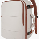 Taygeer Backpack for Women, College Backpack with Laptop Compartment & Shoe Pouch, 35l Travel Laptop Mochila Carry On Luggage, Airline Approved Personal Item Bag For Weekender Gym Hiking, Khaki White, Large