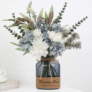 Leftover Fake Flowers in Vase,Artificial Flowers in Vase,Table Centerpieces for Dining Room,Flower Centerpieces for Tables,Faux Flowers in Vase,Kitchen Table Decor,Coffee Table Decor… Only Vase