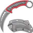 C1112 Fixed knife,Fixed Blade Knife,D2 Steel Blade +G10 Handle Outdoor Camping Knives,EDC Tool Knifes with Kydex Sheaths(Red)