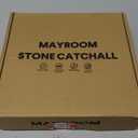 Natural Travertine Round Decorative Tray - 8-inch Beige Stone Vanity Bowl, Anti-Slip Organizer Plate for Bathroom, Kitchen, Home Dcor, Candles, Jewelry Display, 3/4-inch Height