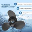 48-77344A45 Outboard Boat Propeller 13 1/4 x17 Pitch Replacement for Mercury 60 75 90 100 115 hp, 15 Spline Tooth, RH, 13.25 x 17P