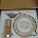 Taruzil Matcha Whisk Set with Matcha Bowl, Matcha Bamboo Whisk, Scoop, Sifter, Matcha Whisk Holder Unique Gifts for Women Mom Her Girl Friend Home Kitchen Decor Gifts for Christmas, Birthday