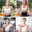 2 x Sports Bras for Women, Criss-Cross Back, Adjustable Wire-Free Medium Support Workout Bra with Removable Cups (X-Large, Snow White)