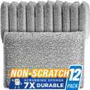 Kitchen Scrubbing Sponges - Heavy Duty Non-Scratch Scrubbing Cleaner Sponges in 1 Color - Multi-Surface Non-Metal Dish Scouring Scrubbers for Fast Cleaning. (12 Pack)
