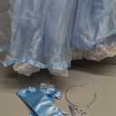 ReliBeauty Princess Costume for Girls Halloween Fairy Fancy Dress for Role Play (8/140, Blue(with Accessories))