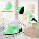Zhehao 4 Pcs Mini Craft Iron Small Heat Press 3.39 x 2.36 x 2.56 Portable Heat Transfer Machine with Charging Base Accessories DIY Clothe Bead Patch Bag Hat Vinyl(Rose Red, Green, Blue, White)