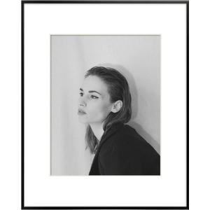 Golden State Art - 16x20 Aluminum Picture Frame - with Mat for 11x14 Photo or Without Mat for 16 x 20 Poster - Real Glass Cover - Simple and Elegant Decor for Wall Mounting - 1 Pack - Black