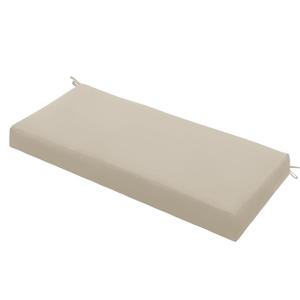 Outdoor Bench Cushion Waterproof 36"x14", Fade-Resistant Patio Furniture Replacement Pad with Ties - Also Fits Indoor Entryway Bench or Window Seat, Cream