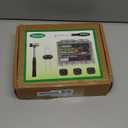 6 Inch Landscape Staples Set, 11 Gauge Galvanized U-Shaped Garden Stakes (100 Pack) with Gaskets, Hook Tool & Rubber Mallet for Weed Fabric & Landscaping