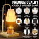 Candle Warmer Lamp with Timmer, Dimmer, Height Adjustment, with Candle, Wax Melt Warmer with 2 Bulbs, Home Decor, Gift for Women and Mom