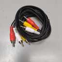 GE Composite Audio/ Video Cable, 6 ft. RCA Style Plugs 3-Male to 3-Male,, for TV, VCR, DVD, Blu Ray, Video Game System, Satellite, and Home Theater Receivers, 33608