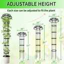 2-Pack 77-Inch Garden Trellis for Climbing Plants,Heavy-Duty Metal Obelisk with Mushroom Top,Stable Support for Potted Clematis,Tomato,Cucumber,Rose,Pea & Vine, 77"-2 PCS