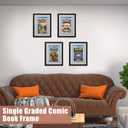 Single Graded Comic Book Frame 8.25" x 13" Book Display, UV Protected, Real Glass, Customized for Standard Graded Comic Books, Black Molding