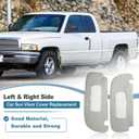 Sun Visor Cover for Dodge for Ram 1500 2500 1994-2001, Vinyl Leather Trim, Car Sunvisor Protector Covering, Left Right Side, Anti-Scratch, Gray, 2 Pcs