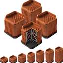 Heavy Duty Sofa Risers 2.8 Inch, Industrial-Grade Desk Raise Blocks for Couch, Table, Bed, Refrigerator, Washing Machine  Anti-Slip, Shock Absorbing, Quiet, Supports up to 4000 lbs(Brown)