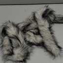 Fur Leather Belt Women Furry Belt Wide Chunky Waist Chain Belts Fashion Accessories for Dresses and Pants (White)