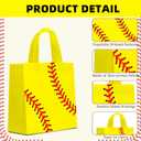 24 PCS Softball Gift Bags Sports Party Favor with Handles Reusable Softball Goodie Snack Favor Bag Non Woven Party Favor Bags for Sports Birthday Supplies, 24 count