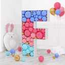HOUSE OF PARTY Mosaic Letters Frame for Balloons - Giant Marquee Letters 3FT Tall Pre-Cut Balloon Frame Board Letter for Birthday Party Grad Wedding DIY DecorationsLetter F