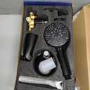 Tub and Shower Faucet Set Complete Dual Shower Head and Handheld 2 in 1 Combo Set Shower System with Tub Spout Tub and Shower Trim Kit Matte Black