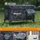 Heated Cat House for Outside, Insulated Weatherproof Heated Outdoor Cat House with Waterproof Eaves & Escape Door, Elevated Outdoor Cat Shelter for Feral Stray Cat (Black Camo, 16.5"x12.6"x16.9")